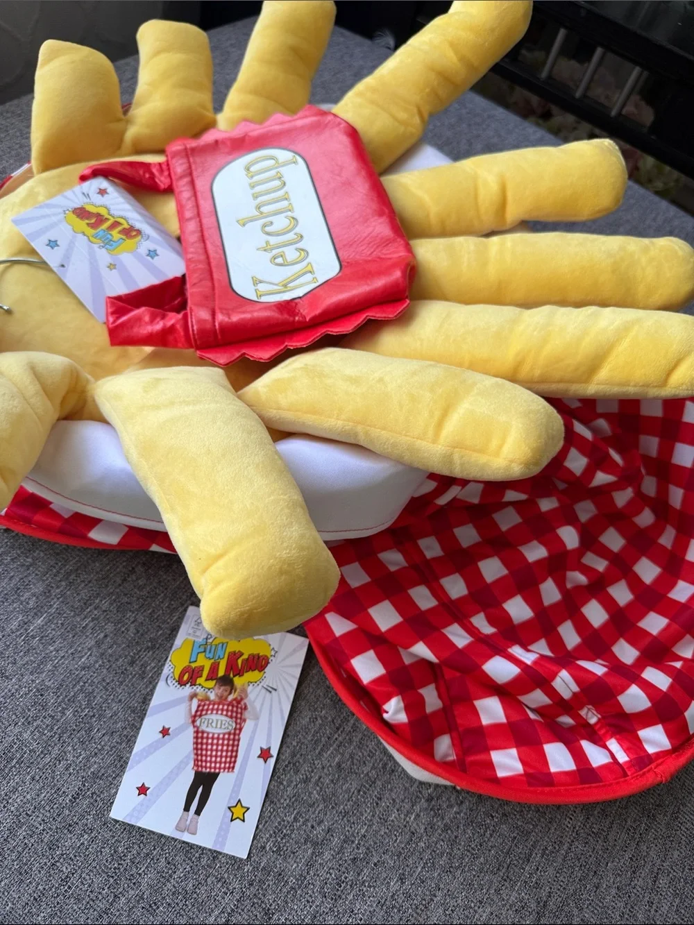 FUN OF A KIND 🍟FRENCH FRIES AND KETCHUP🍟 KIDS COSTUME ONE SIZE (4-10) 🌟NWT🌟